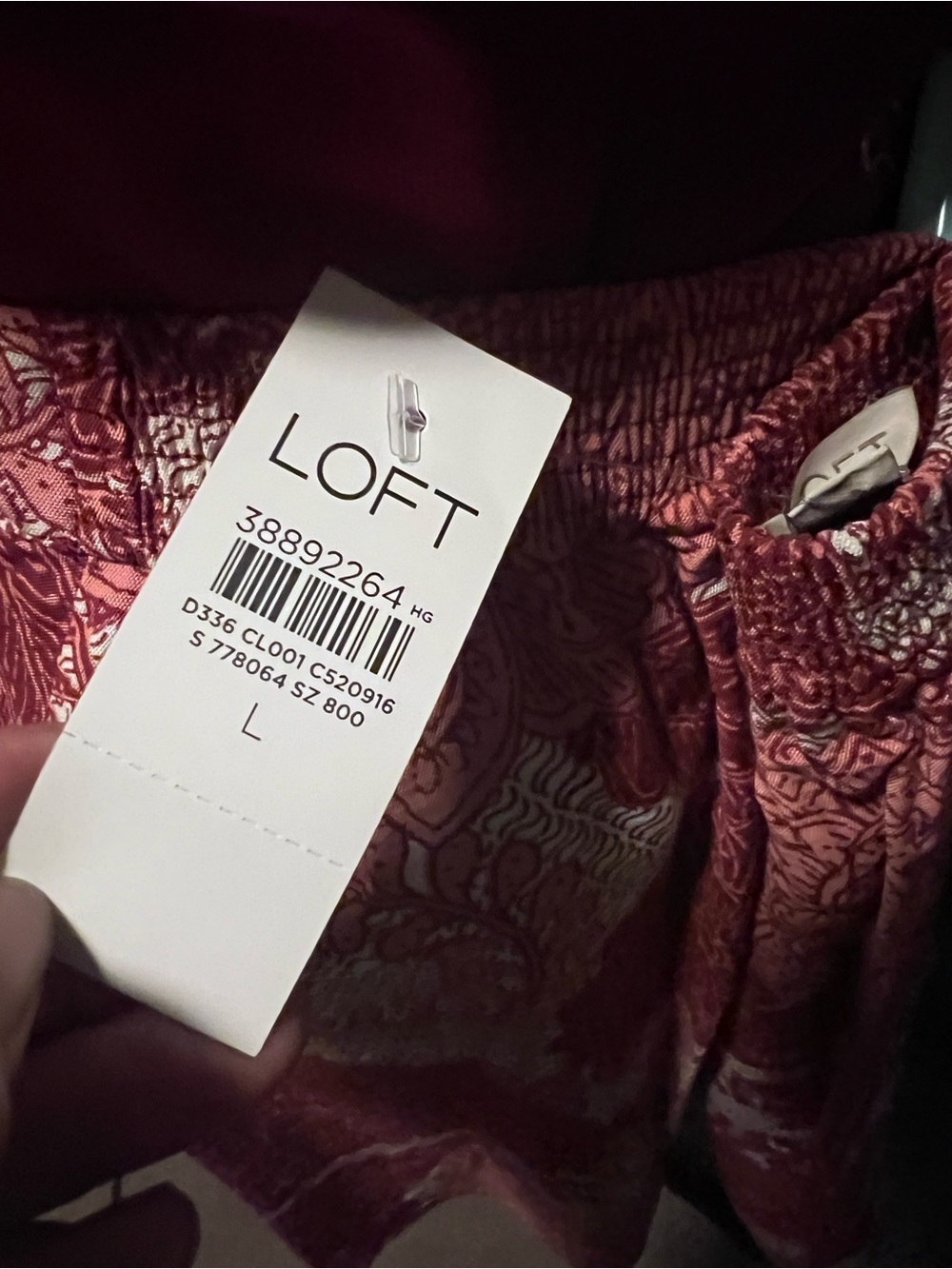 LOFT NWT - Complete Outfit! Button-Front A-Line Skirt and Matching Shirt Size L - Picture 6 of 6